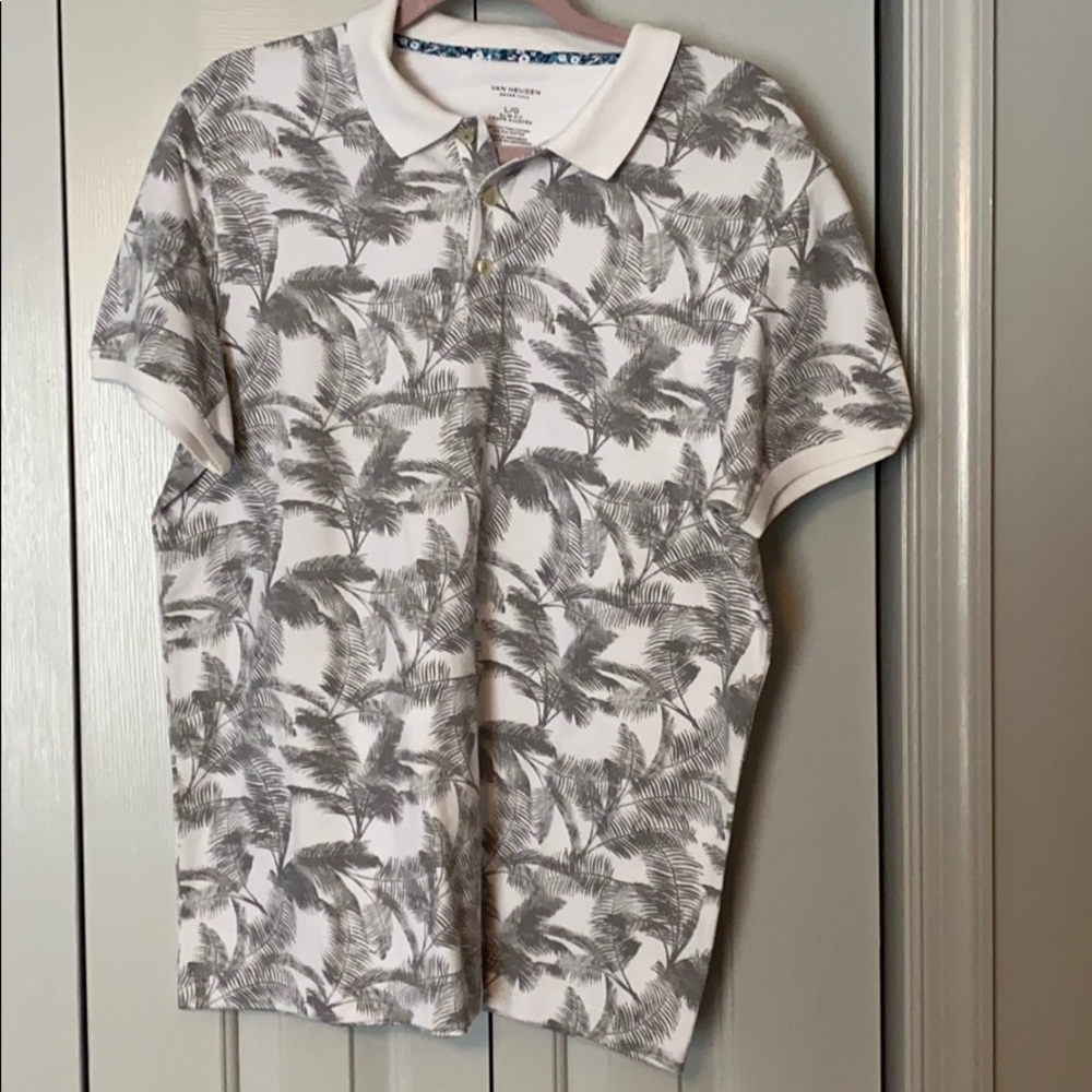 Van Heusen Men’s large palm tree polo